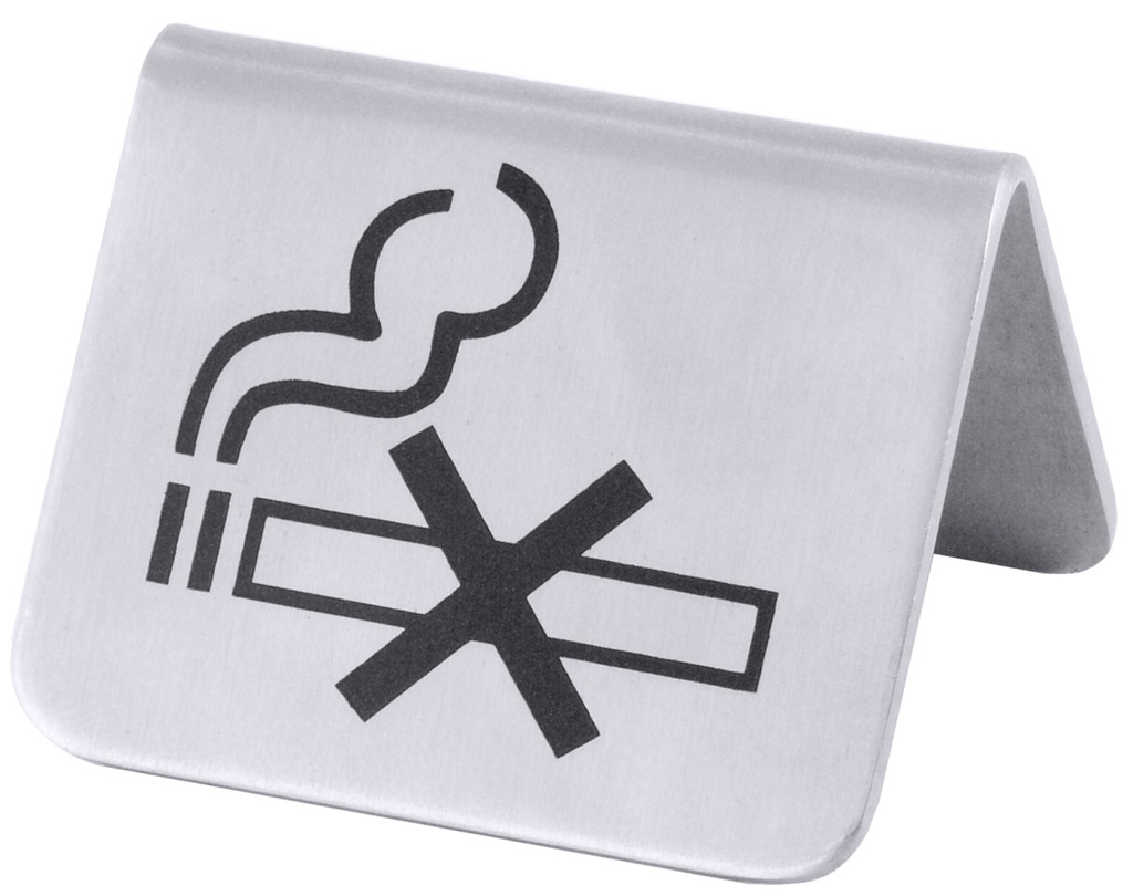 Nichtraucher-Auftseller, matt gebürstet