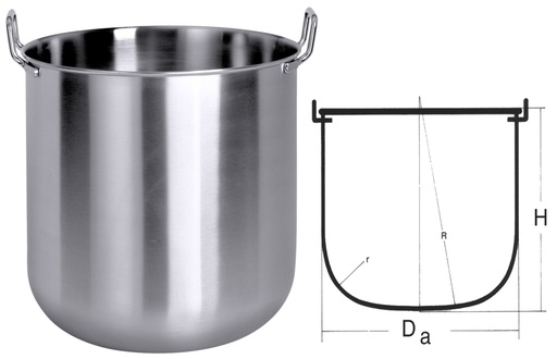 [CTO-5621/016] Schlagmaschinenkessel Contacto  (30cm, 250mm, 16.0)