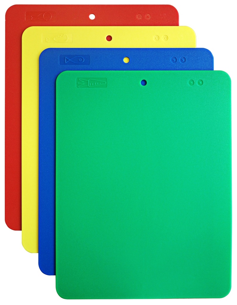 Schneidunterlage / -matten SET HACCP aus flexiblem Polyethylen 37x 29cm (4 Stück)