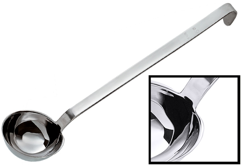 Schöpfkellen fugenlos mit Schüttrand aus Edelstahl
