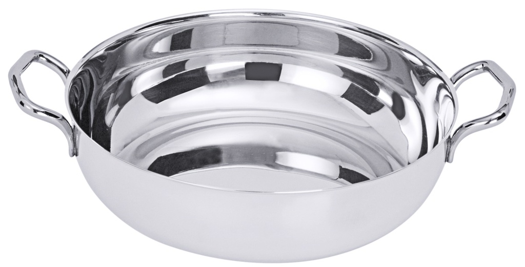 Beilagenschalen flache Form aus Edelstahl 18/10