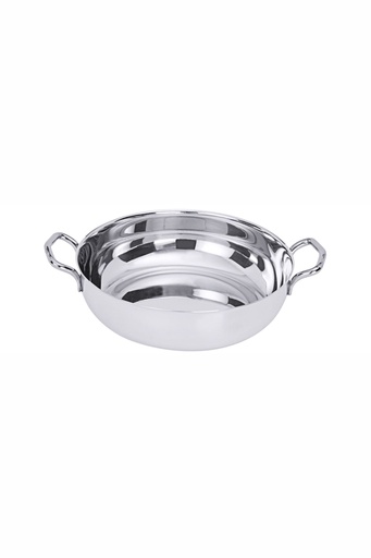 [CTO-6801/160] Beilagenschale flache Form aus Edelstahl (16cm, 45mm, 0.75)
