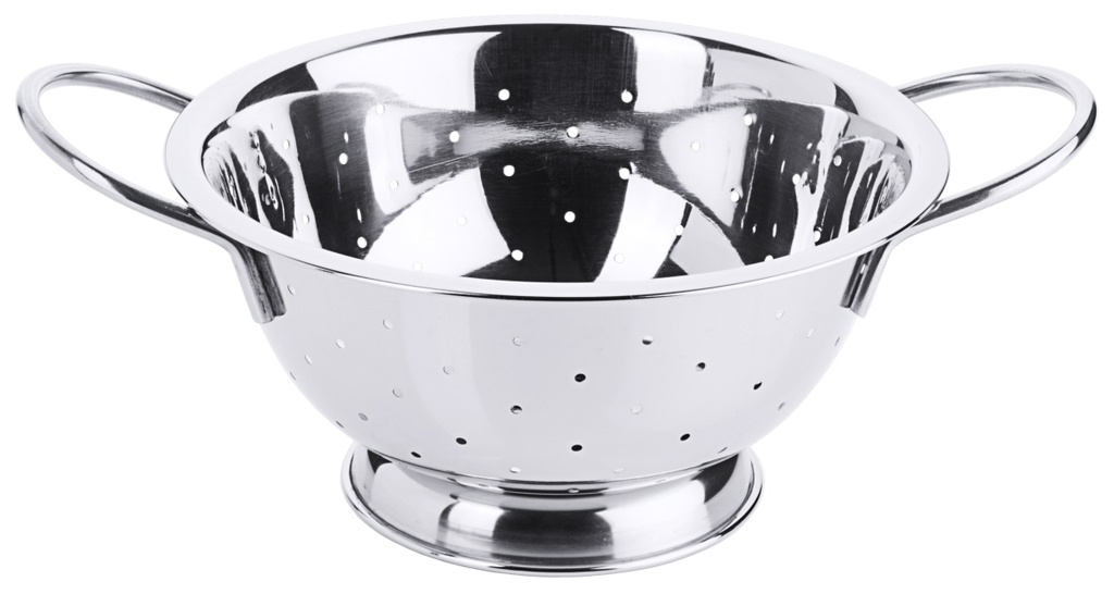 Abtropfschüssel flach aus Edelstahl