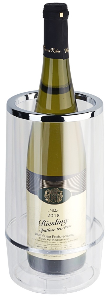 Weinkühler doppelwandig aus durchsichtigem Polystyrol