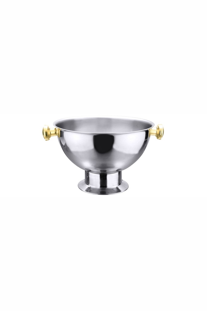 Champagnerkübel Contacto aus Edelstahl mit Goldgriffen ∅ 38,5cm