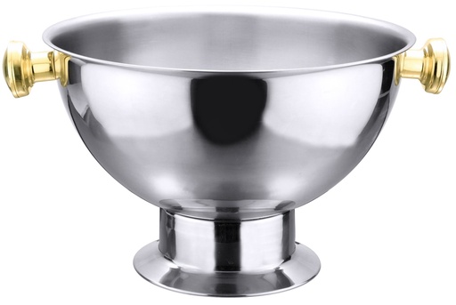 [CTO-287/385] Champagnerkübel Contacto aus Edelstahl mit Goldgriffen ∅ 38,5cm