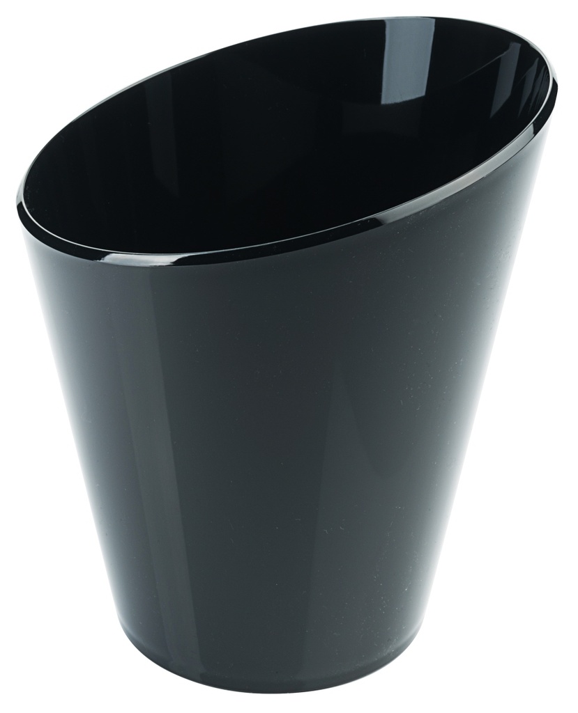 Sektkühler Contacto oval aus schwarzem Acryl 