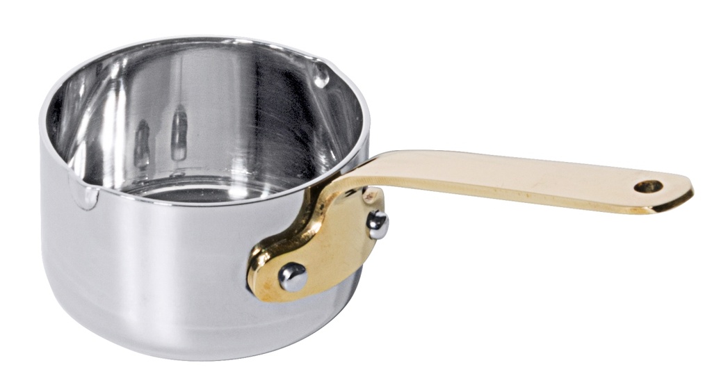 Servier-Stielkasserollen aus 1,2mm Edelstahl  flach