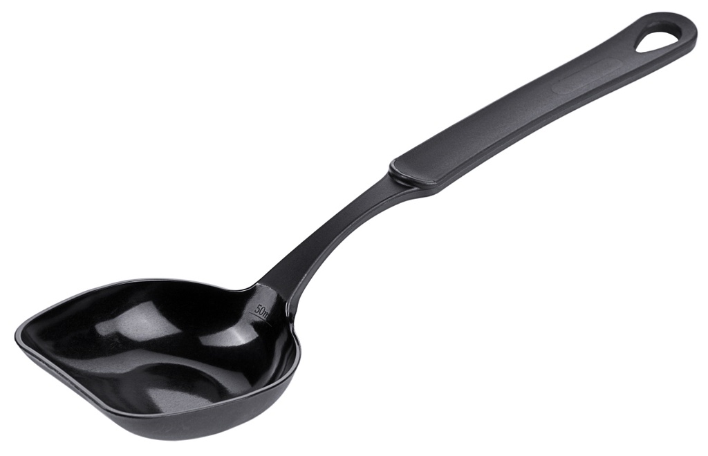 Servierlöffel tief 30cm ganz aus schwarzem Polyamid