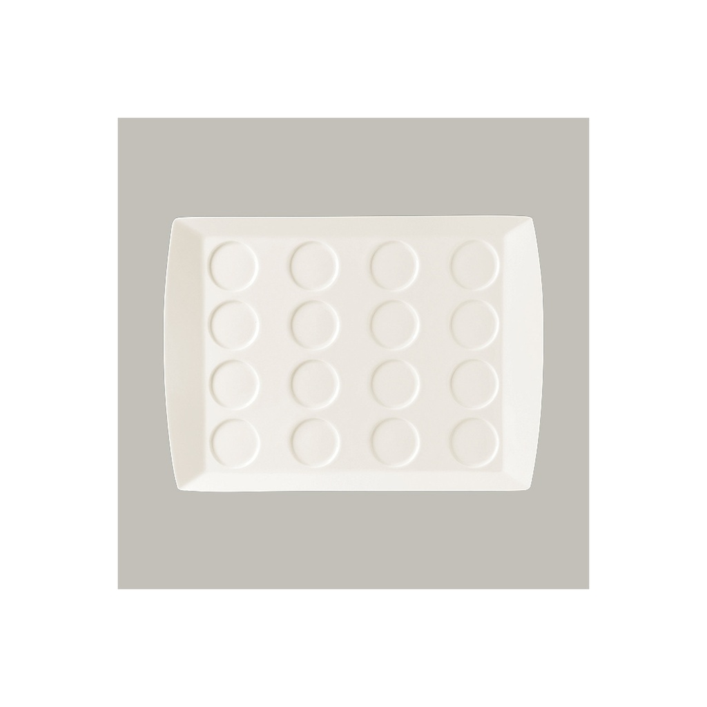 Servierplatte 39 x 28,5cm MINIMAX, mit 16 Flächen RAK Porzellan