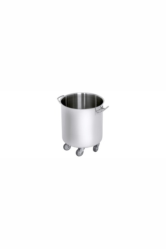 [CTO-627/050] Abfallbehälter Contacto aus Edelstahl mit Rollen 50L