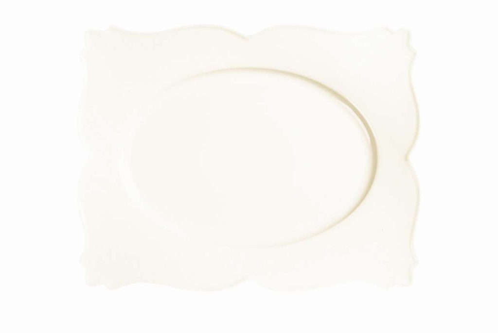Servierplatte 42 x 33cm WHITE GOLD, rechteckig RAK Porzellan