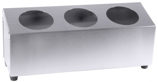 [CTO-283/003] Besteckbehälter Contacto aus Edelstahl für 3 - 4 Köcher  (3, 425mm)