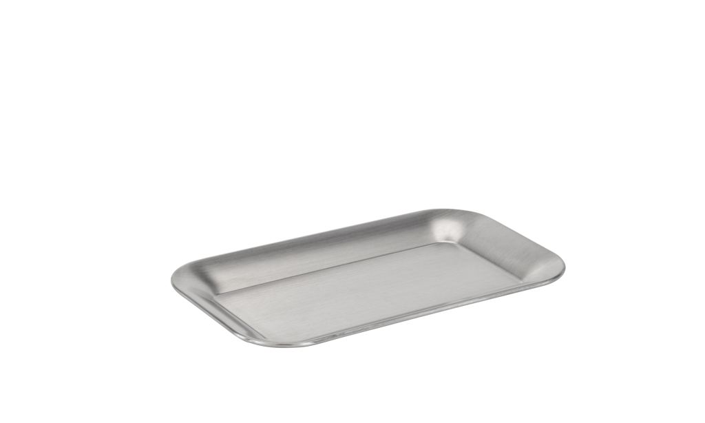 Serviertabletts 'Kaffeehaus' aus Edelstahl matt poliert