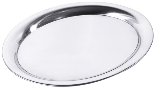 [CTO-65/195] Serviertabletts Contacto oval aus Edelstahl hochglänzend (200mm, 145mm, 10mm)