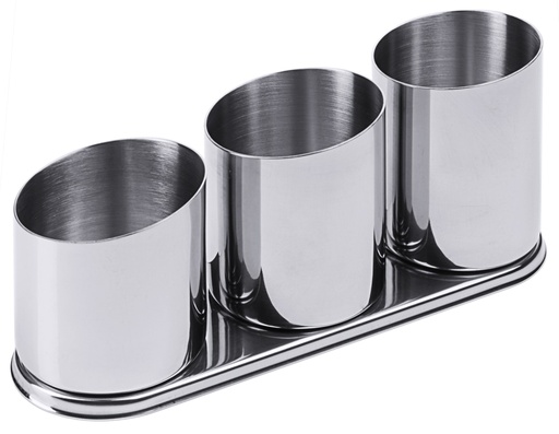 [CTO-220/003] Besteckhalter Contacto aus Edelstahl 18/10 (3, 120mm, 260mm)