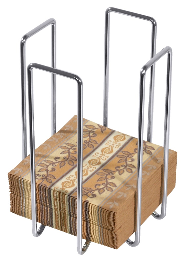 Serviettenhalter quadratisch aus verchromten Draht