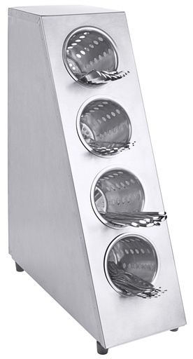 [CTO-258/004] Besteckbehälter Contacto aus Edelstahl für 4 Köcher