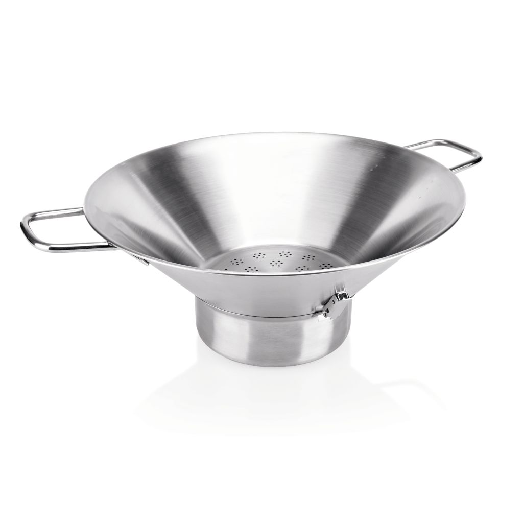 Sieb/Seiher mit Abtropfschale Ø 40cm aus Chromnickelstahl