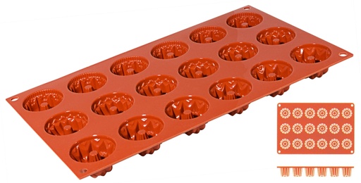 [CTO-6652/042] Backmatten Contacto GUGELHUPF aus Silikon (4.1cm, 23mm, 18)