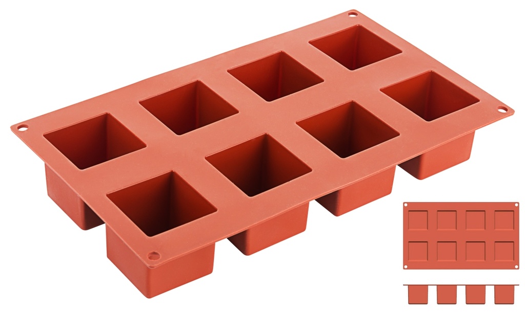 Backmatten WÜRFEL aus reinem flexiblen Silikon