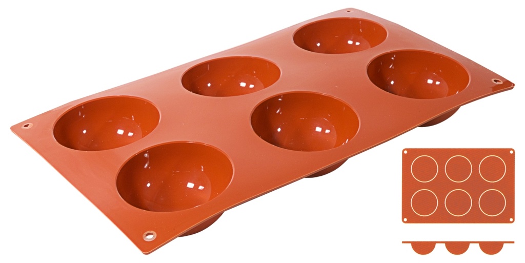 Backmatten HALBKUGEL aus reinem flexiblen Silikon