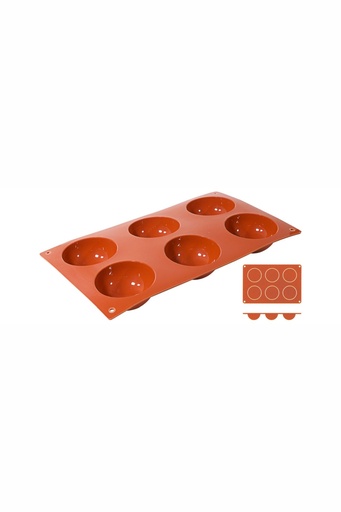 [CTO-6630/076] Backmatten Contacto HALBKUGEL aus reinem flexiblen Silikon (6, 7cm, 35mm, 0mm, 0mm)