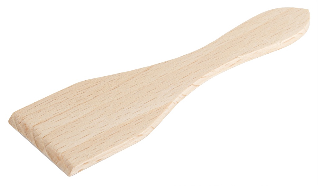 Raclettespachtel Contacto aus unbehandeltem naturbelassenen Buchenholz 5cm x 4cm, 13cm lang