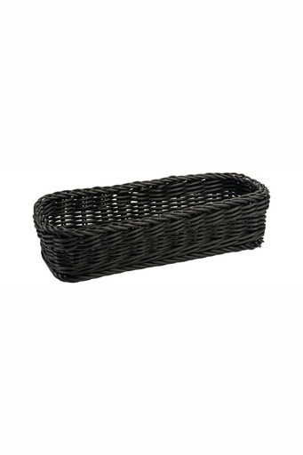 [CTO-4788/277] Besteckkörbe Contacto rechteckig aus Polypropylen (schwarz)