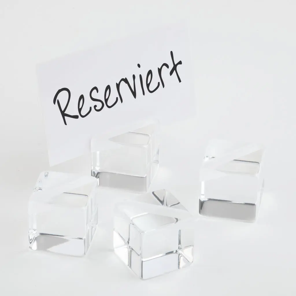 Kartenhalter WÜRFEL (4er-Set) 3 x 3cm