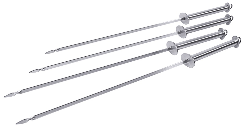 Grillspieße 4 Stck. aus Edelstahl 18/10