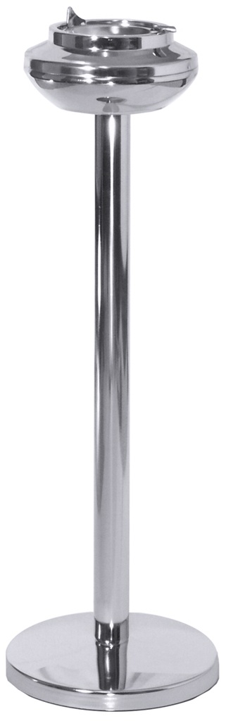 Standaschenbecher aus hochglanzverchromten Stahl 