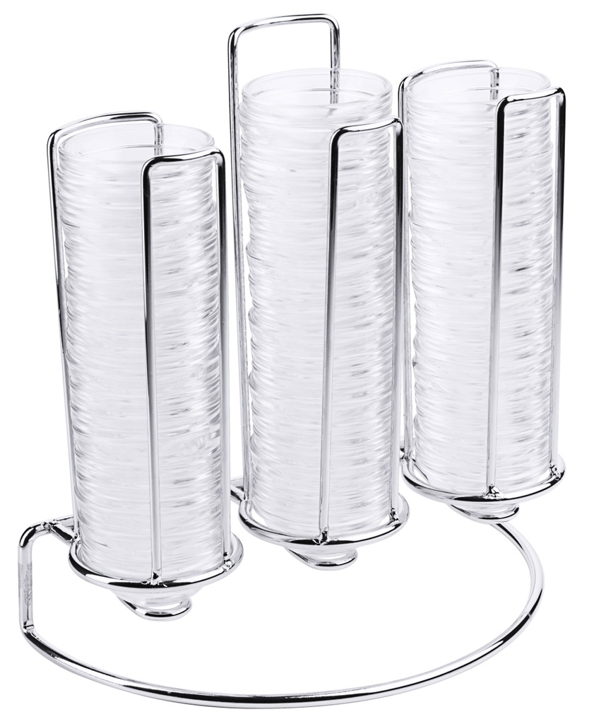 Schälchenspender mit 54 Glasschälchen mit 6 cm Durchmesser