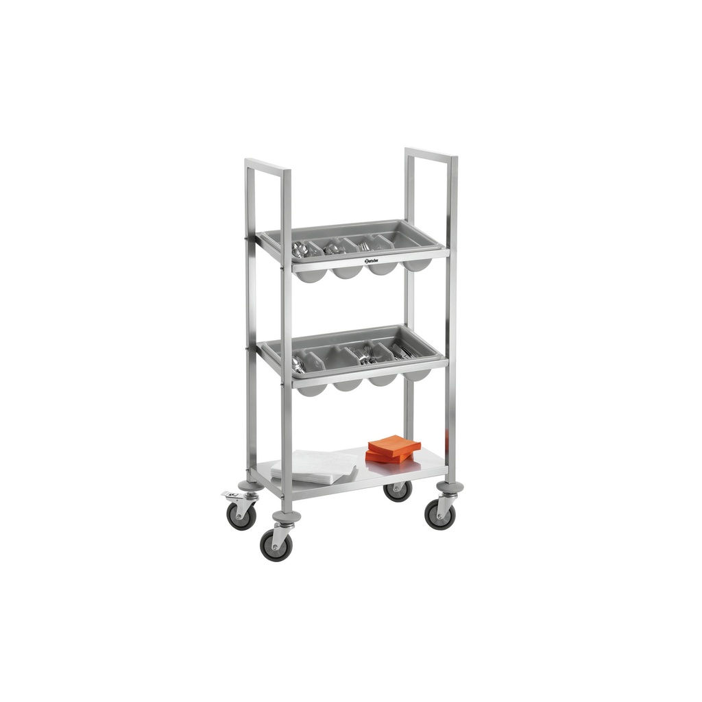Besteckwagen mit 2 Kästen und 1 Bord Bartscher