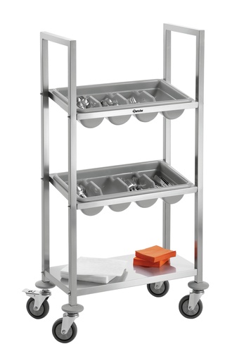 [BAR-A300111] Besteckwagen mit 2 Kästen und 1 Bord Bartscher