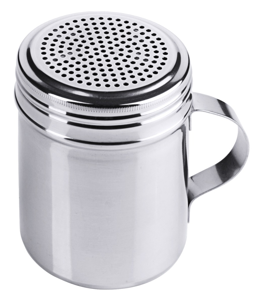 Streuer 0,3 l mit Schraubdeckel und Griff aus Edelstahl