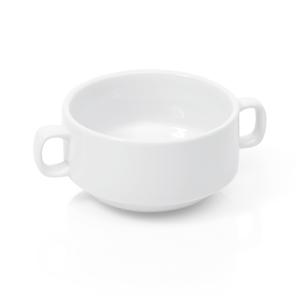 Suppentasse WAS Germany 260ml mit 2 Griffen aus Porzellan