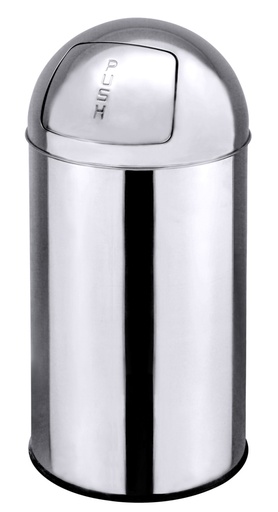 [CTO-1619/040] Push-Abfallbehälter Contacto aus Edelstahl ∅ 30cm