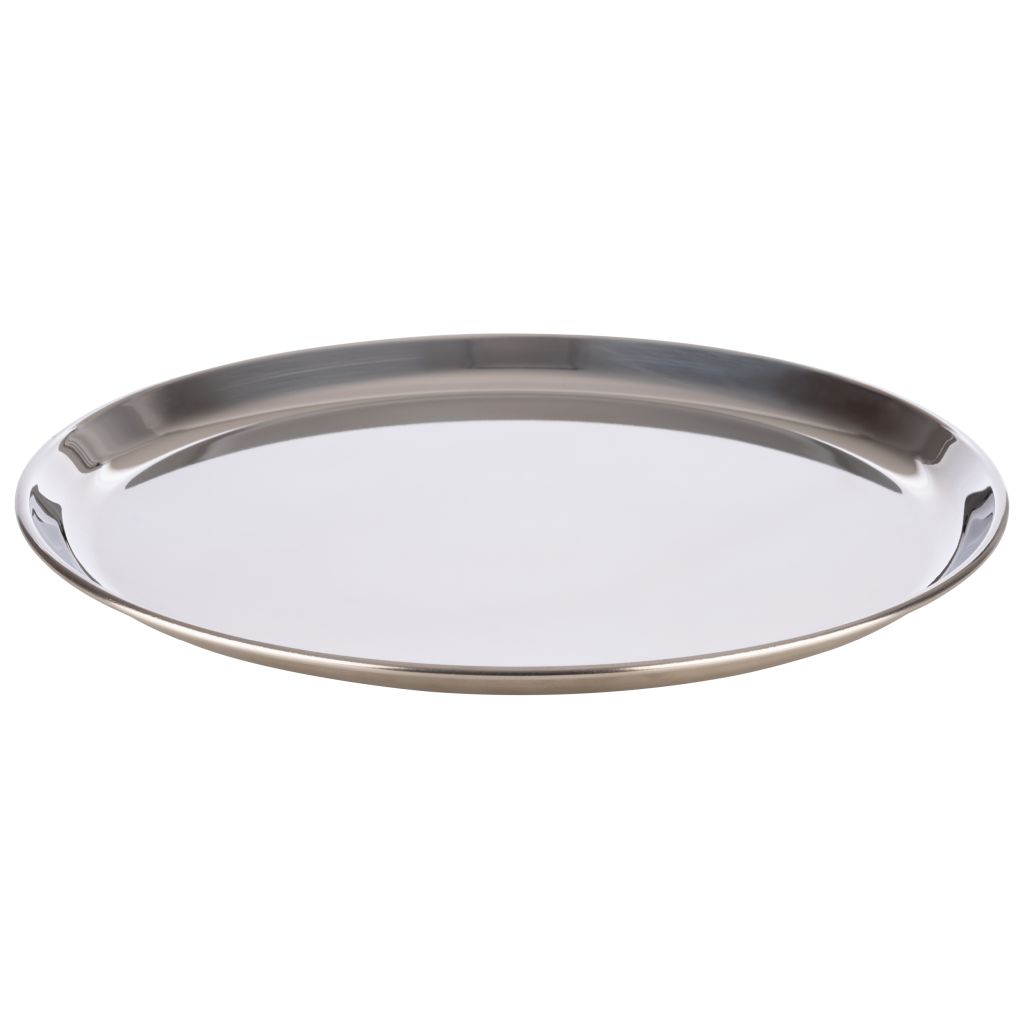Tablett 'Kaffeehaus' rund ø 27 cm aus Edelstahl
