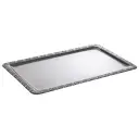 Tablett APS 'Schöner Essen' GN 1/1 (53x 32,5cm) aus Edelstahl mit Dekorrand