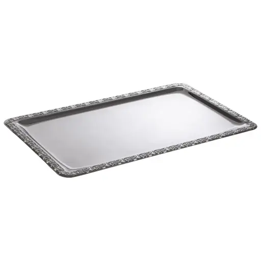 [APS-388] Tablett APS 'Schöner Essen' GN 1/1 (53x 32,5cm) aus Edelstahl mit Dekorrand
