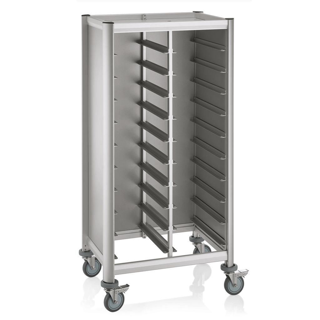 Tablettabräumwagen GN 1/1 für 2x 10 Tabletts 
