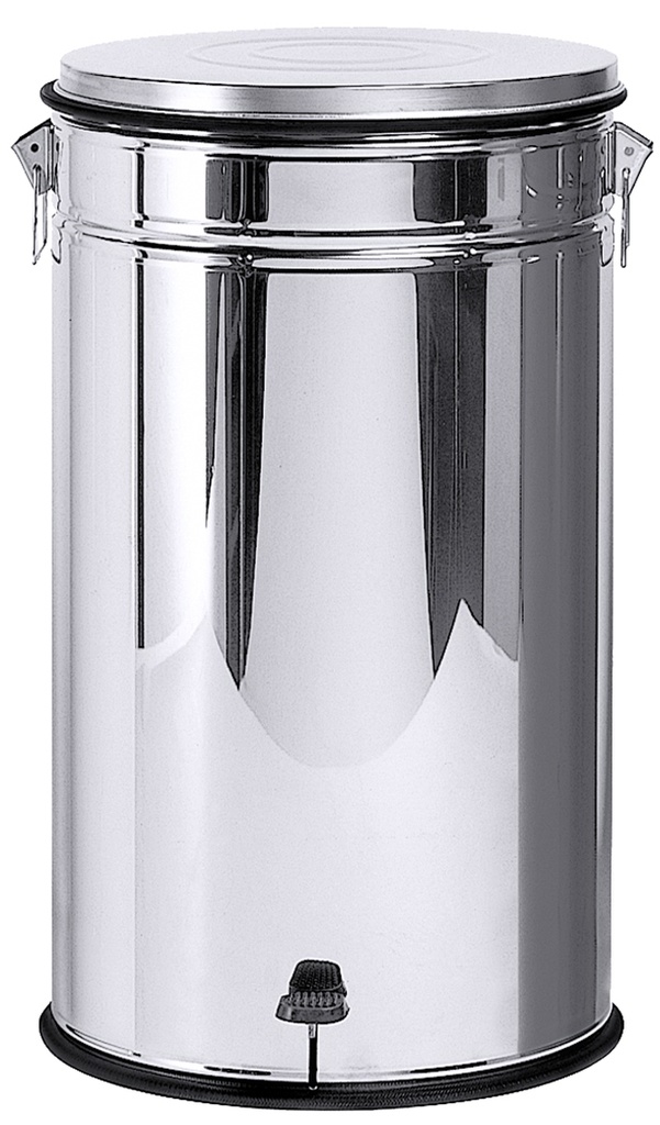 Tretabfallbehälter aus Edelstahl mit verzinktem Innenbehälter  80 Liter