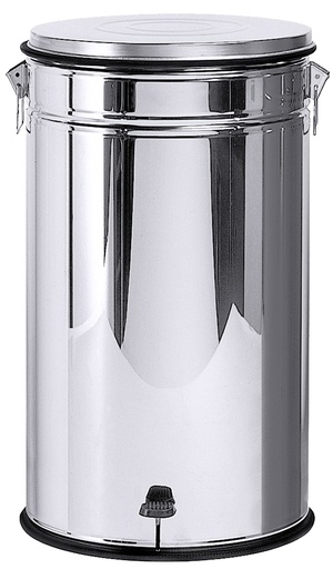 [CTO-626/080] Tretabfallbehälter Contacto aus Edelstahl mit verzinktem Innenbehälter  80 Liter