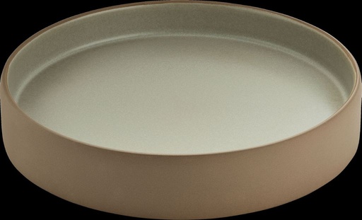 [BAU-7 01 1824 91 1017912] Teller 2IN1 flach/tief, rund (beige/grau, 240mm, 890g)