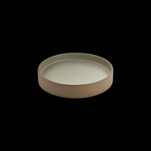 [BAU-701182491101791] Teller 2IN1 flach/tief, rund (beige/grau, 240mm, 890g)