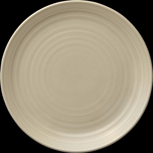 [BAU-6 63 1223 C] Coup-Teller flach, rund COUNTRY HOUSE Bauscher mit Struktur (485g, 229mm, 19mm, sand)