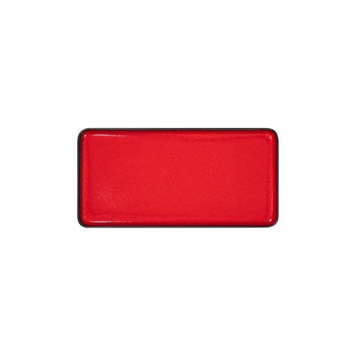 [RAK-FRFTRTF32R] Teller FRACTAL flach, rechteckig RAK Porzellan (red, 320mm, 160mm, 23mm, 0.82g)