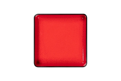 [RAK-FRFTSDP24R] Teller FRACTAL tief, quadratisch RAK Porzellan (red, 240mm, 240mm, 66mm, 1.46g)