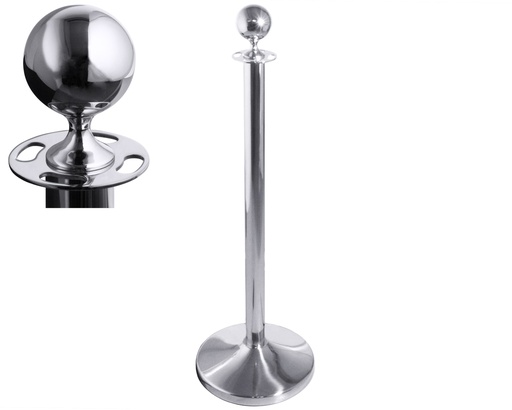 [CTO-1608/001] Abgrenzungspfosten Contacto aus Edelstahl, H:100cm